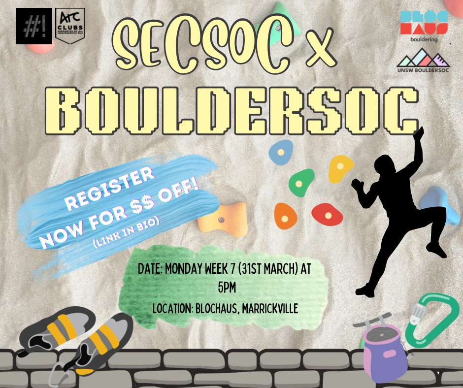 SecSoc x BoulderSoc Climbing Collab