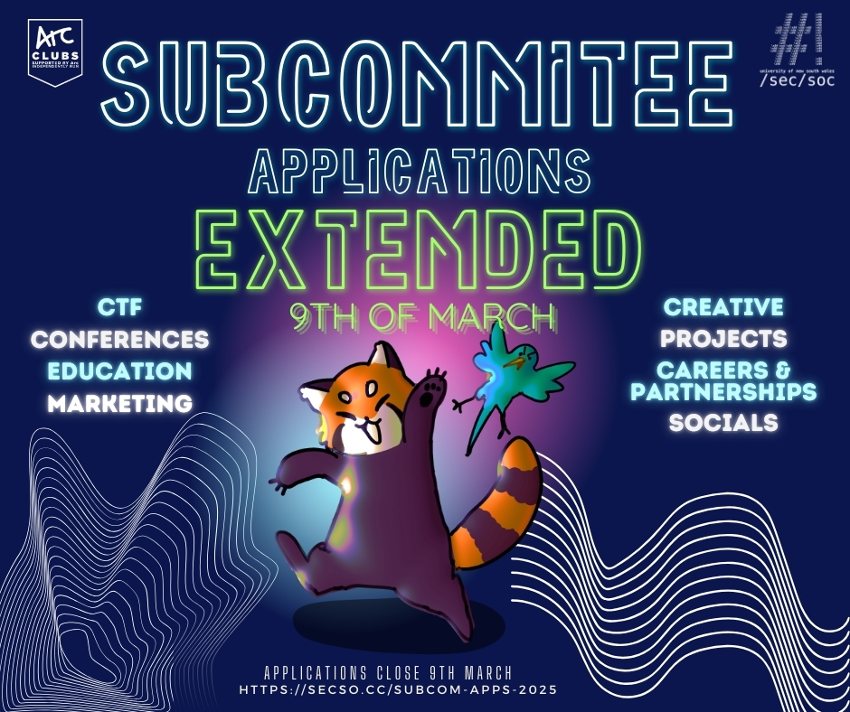 EXTENDED: SecSoc Subcom Recruitment